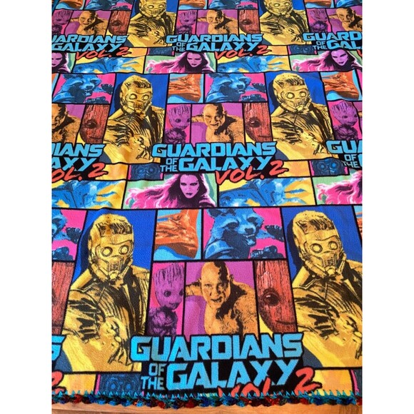 Superhero Fleece Crochet Ends Blanket Guardians Of Galaxy - Picture 1 of 10